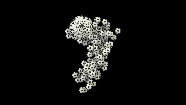 Animation of Morphing Soccer Balls / Footballs -  Number 7