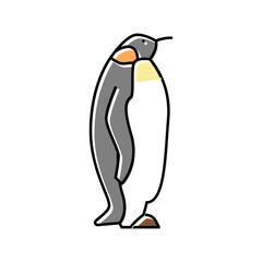 penguin bird in zoo color icon vector illustration