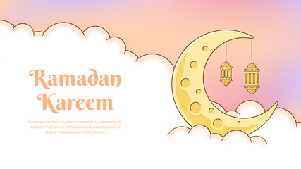 Gradient Ramadan background