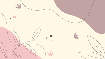 minimal hand drawn background in pastel color. vector illustration