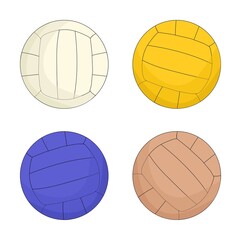 Vector illustration set of clean volleyball, perfect for sports advertising