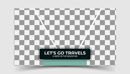 modern eye catching social media post for traveling.