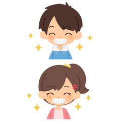 健康的な歯の子供たち