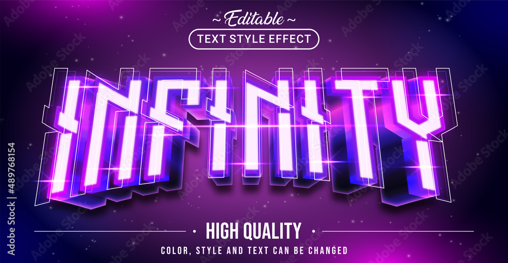Aufkleber editable text style effect - infinity text style theme.