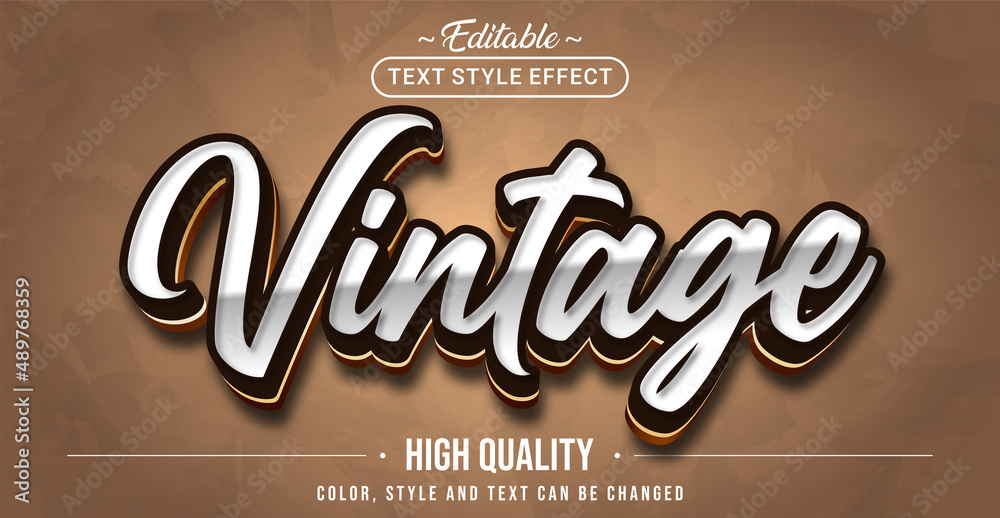 Aufkleber Editable text style effect - Vintage text style theme.
