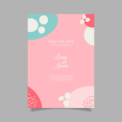 Wedding invitations vector template. save the date. abstract arts design for wedding celebration. - Vector.