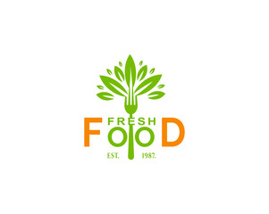 Healthy Food Logo Template for Restaurant