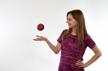 girl on white background