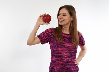 girl on white background
