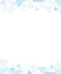 シンプルな手描きの三角形のフレーム素材