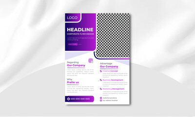 Professional Creative Corporate Smart Idea Business Flyer Brochure Template Design, Geometric shape abstract business flyer, vector template design with a triangle. Brochure design, cover,  annual rep