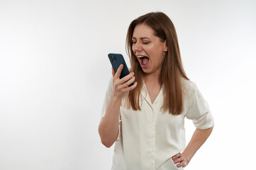 girl on white background