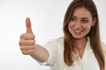 girl on white background