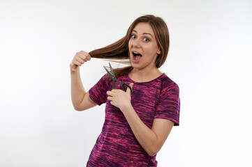 girl on white background