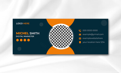 Professional Facebook Cover Email signature or email footer and personal social media cover design template