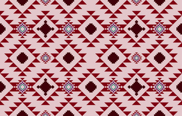 Navajo fabric seamless pattern geometric tribal ethnic traditional background,native American Design Elements, Design for carpet,wallpaper,clothing,rug,interior,Vector illustration embroidery.