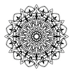 Hand drawn mandala. decoration in ethnic oriental  doodle ornament.