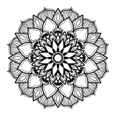 Hand drawn mandala. decoration in ethnic oriental  doodle ornament.
