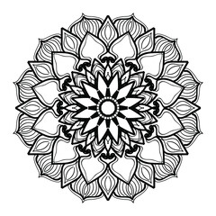 Hand drawn mandala. decoration in ethnic oriental  doodle ornament.