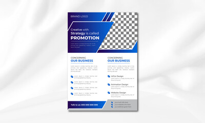 Professional Creative promotion corporate business flyer design vector template with photo