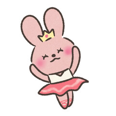 バレエを踊るうさぎ