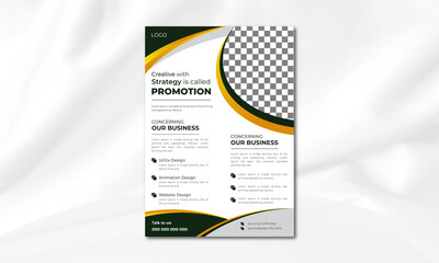 Professional Creative promotion corporate business flyer design vector template with photo