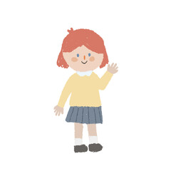 女の子の全身イラスト2