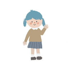 女の子の全身イラスト2