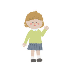 女の子の全身イラスト2