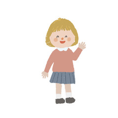 女の子の全身イラスト2