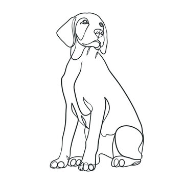 recommend clip art: Continuous one line drawing of a dog. Dog one line drawing minimalist style