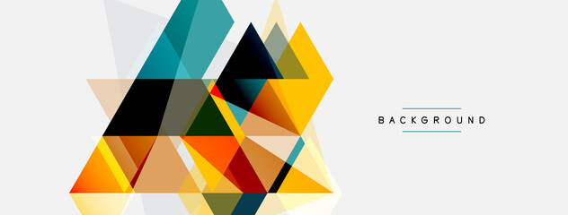 Mosaic triangles geometric background. Techno or business concept, pattern for wallpaper, banner, background, landing page