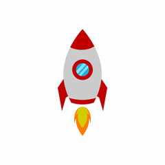 Rocket icon design template illustration vector