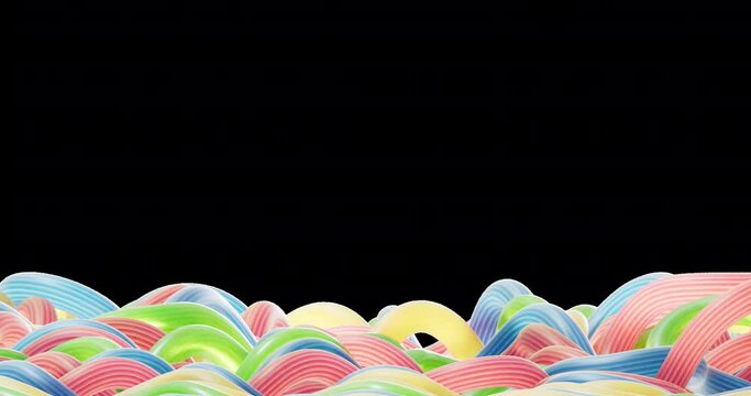 Gummy noodle colorful