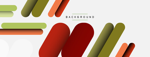 Abstract background. Round shapes, lines compositions on grey backdrop. Vector illustration for wallpaper banner background or landing page