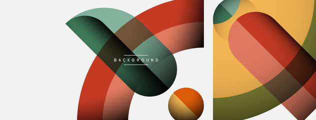 Obraz premium Trendy shapes, color minimal design composition, lines and shadows for wallpaper banner background or landing page