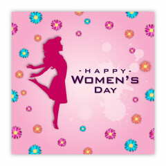 March 8th international women's day card design