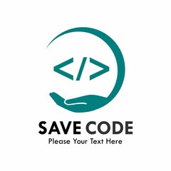 Save code logo template illustration