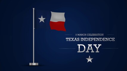 Texas Independence Day march 2 Celebration and Texas flag banner, poster vector illustration design. 