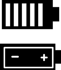 Set of battery charge level indicators.eps