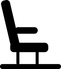vector icon with airplane seat shape.eps