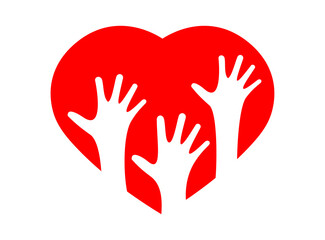 donation logo help kids vector image