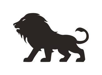 lion silhouette logo vector image