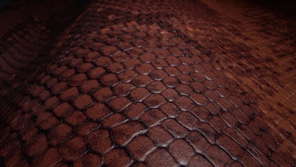 Snakeskin Leather Hides. Real leather texture very close up. Natural pattern. Fashion and clothing...