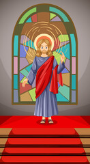 Jesus Christ in cartoon style