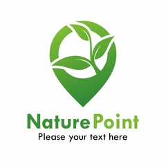 Nature point logo template illustration