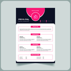 Digital marketer CV or Resume template