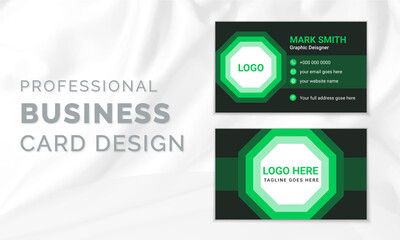 Stylish modern business card design template. Creative visiting card print template and stationery design.