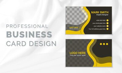 Stylish modern business card design template. Creative visiting card print template and stationery design.