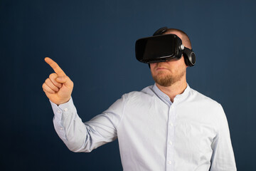 Fototapeta premium Metaverse Technology concept. Virtual augmented reality on social network.